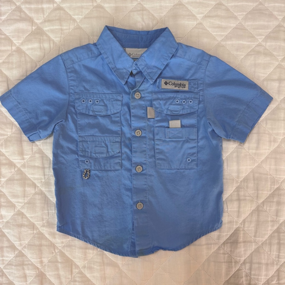 Columbia Kids Blue Short Sleeve Shirt